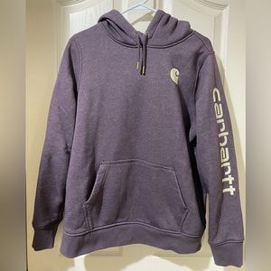 Carhartt Logo Sleeve Hoodie - Purple - Size M - Excellent Condition - $25